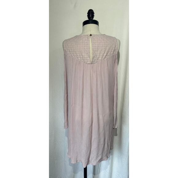 KNOX ROSE Dusty Pink Rayon Cold Shoulder Blouse Top Womens S - Picture 5 of 9